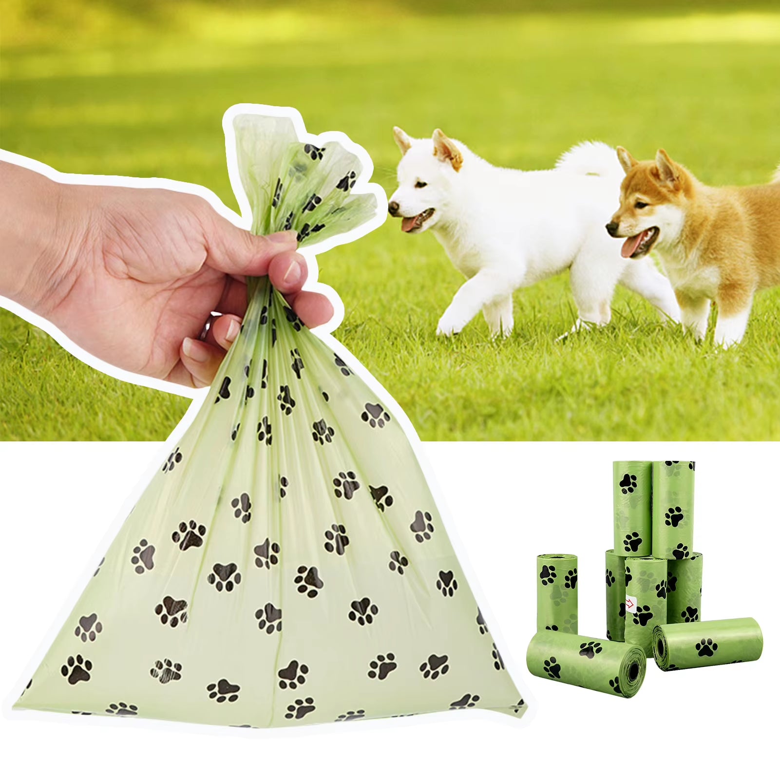 Dogs Supplies Biodegradable Poop Bags 120Pcs Compostable Trash Bags Thickened and Leak-Proof Garbage Bags for Poop Pickup