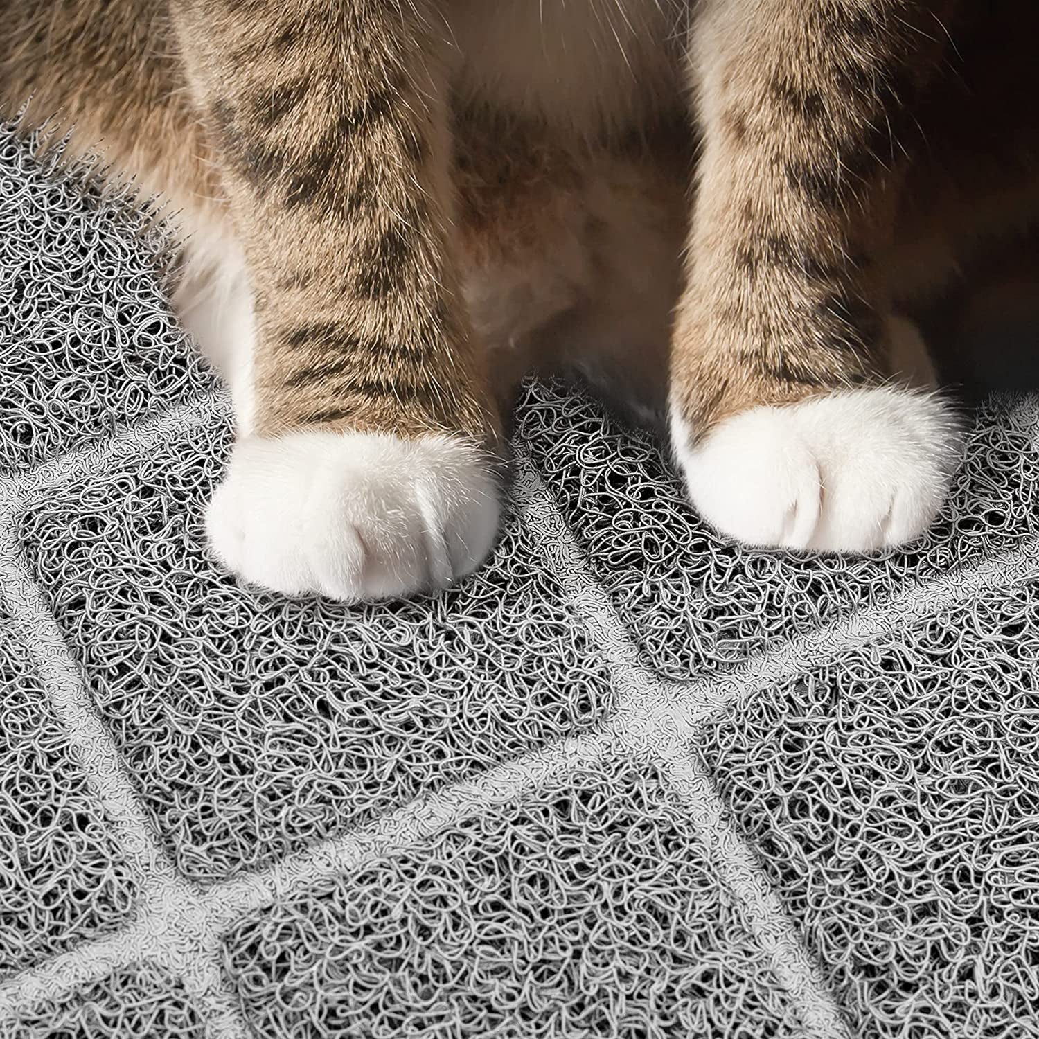 Premium Cat Litter Mat, Litter Box Mat with Non-Slip and Waterproof Backing, Litter Trapping Mat Soft on Kitty Paws and Easy to Clean, Cat Mat Traps Litter from Box