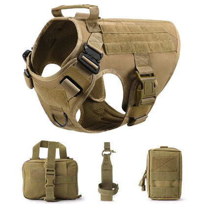 Tactical - Military Dog Harness and Leash Set for All Dog Breeds