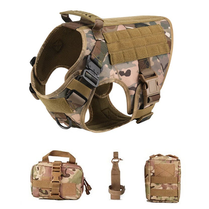 Tactical - Military Dog Harness and Leash Set for All Dog Breeds