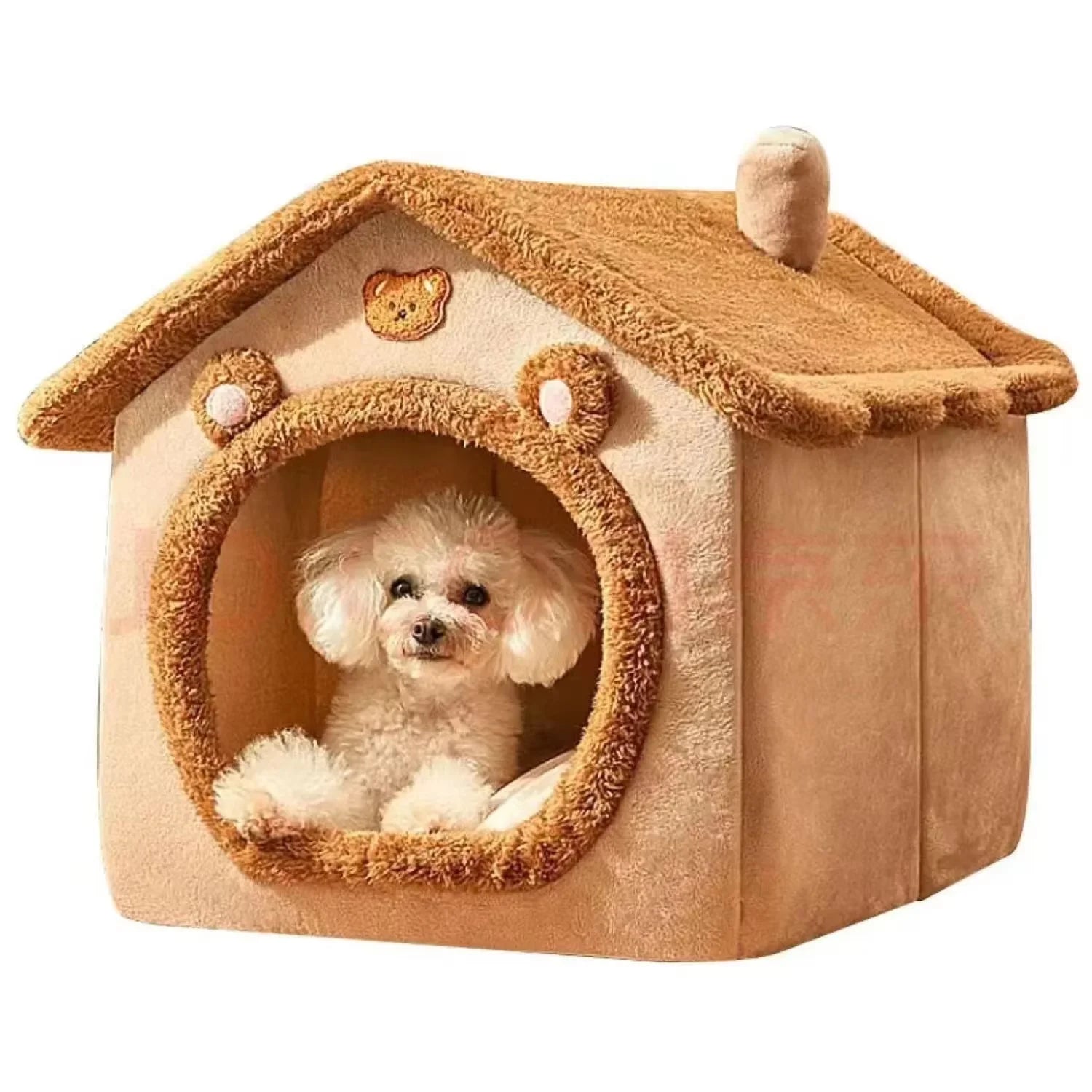 All Seasons Warm Washable Cat Dog House Indoor Soft Removable Cushion Pet Bed Kennel for Small Medium Pets Durable Pet Supplies