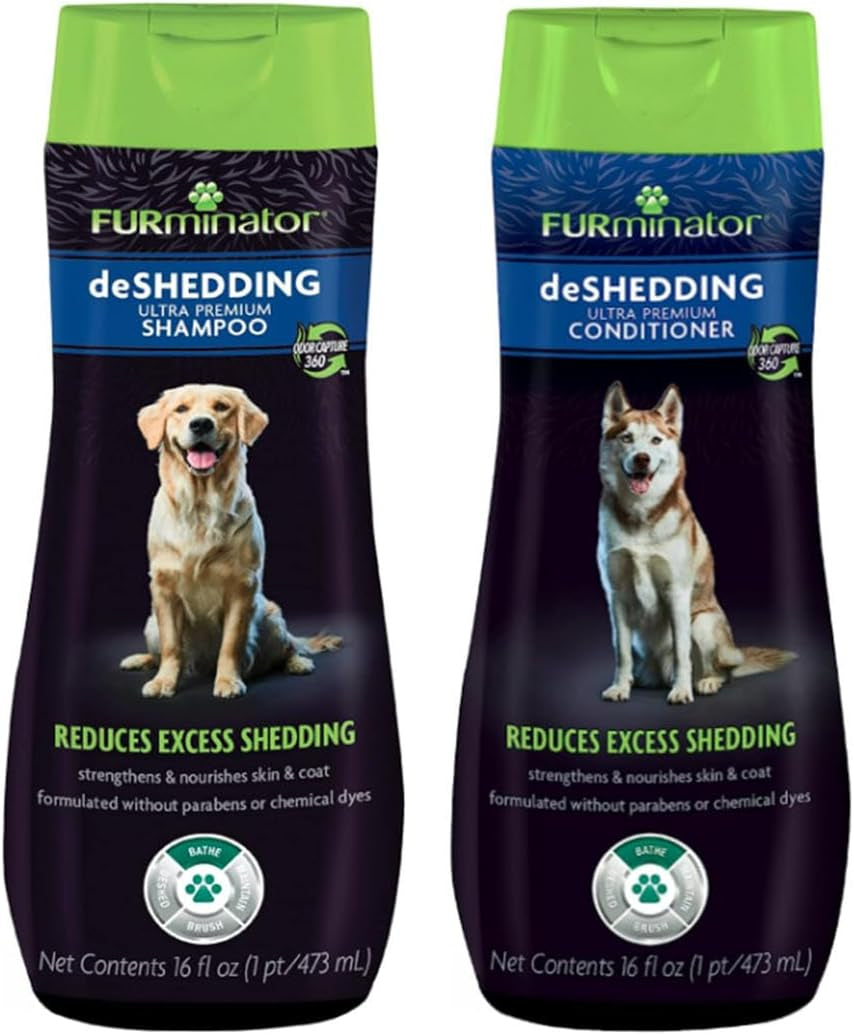 ® Deshedding Ultra Premium Shampoo & Conditioner Bundle. 16Oz.